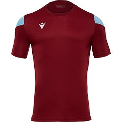 Macron Polis Shirt Korte Mouw Kinderen - Bordeaux / Hemelsblauw