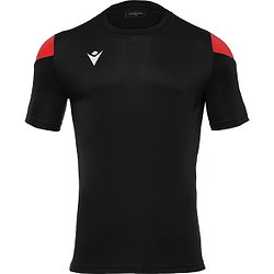 Macron Polis Shirt Korte Mouw Kinderen - Zwart / Rood
