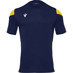 Macron Polis Shirt Korte Mouw Kinderen - Marine / Geel