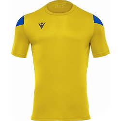 Macron Polis Maillot Manches Courtes Enfants - Jaune / Royal