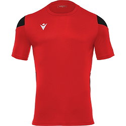 Macron Polis Maillot Manches Courtes Enfants - Rouge / Noir