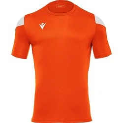 Macron Polis Shirt Korte Mouw Heren - Oranje / Wit