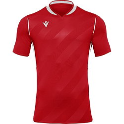 Macron Kimah Maillot Manches Courtes Enfants - Rouge / Blanc