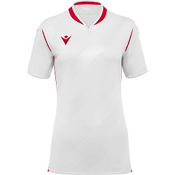 Macron Alya Maillot Manches Courtes Femmes - Blanc / Rouge