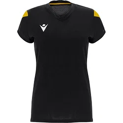 Macron Oxygen Shirt Korte Mouw Dames - Zwart / Geel