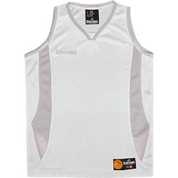 Spalding Jam Basketbalshirt Kinderen - Wit / Zilver