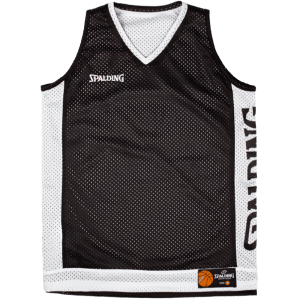 Bezet sensor gegevens Spalding Reversible Shirt voor Heren | Zwart - Wit | Teamswear