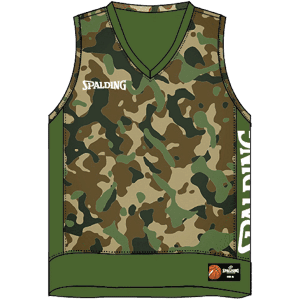 Spalding Reversible Shirt Heren - Camouflage / Khaki