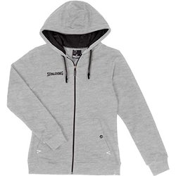 Spalding Flow Zipper Sweater Met Kap Dames - Grijs Gemeleerd