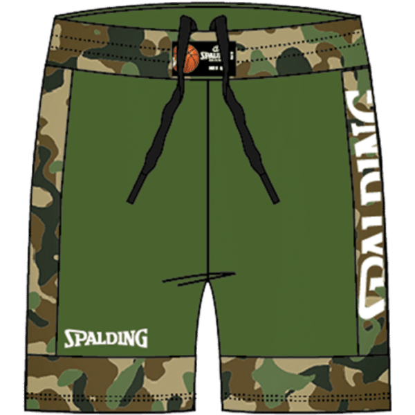 Spalding Short Réversible Hommes - Camouflage / Kaki