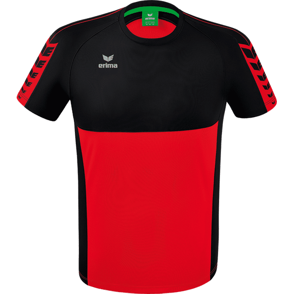 Erima Six Wings T-Shirt Heren - Rood / Zwart
