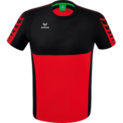 Voorvertoning: Erima Six Wings T-Shirt Heren - Rood / Zwart