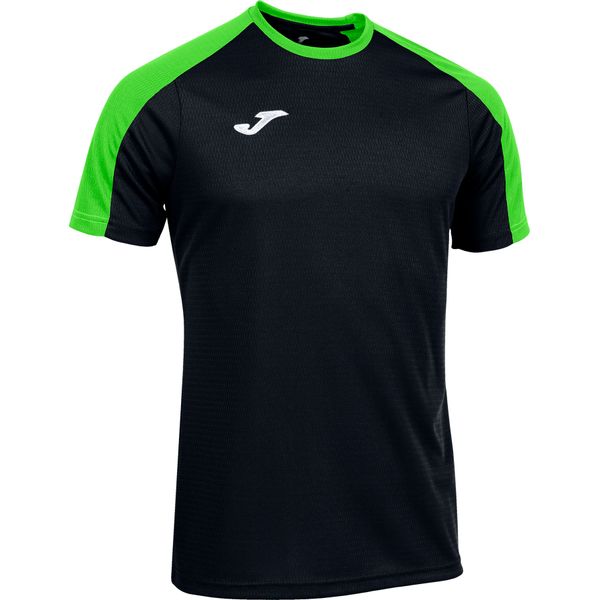 Joma Eco-Championship Maillot Manches Courtes Hommes - Noir / Vert Fluo