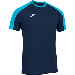 Voorvertoning: Joma Eco-Championship Shirt Korte Mouw Heren - Marine / Fluor Turquoise