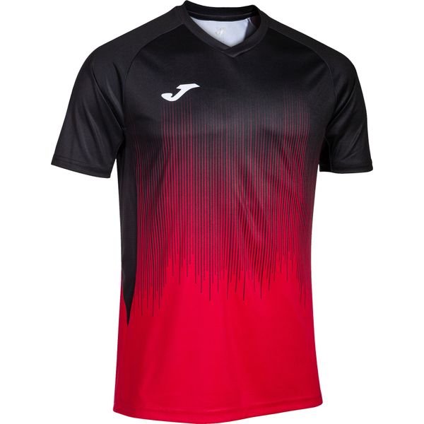 Joma Tiger IV Maillot Manches Courtes Hommes - Noir / Rouge
