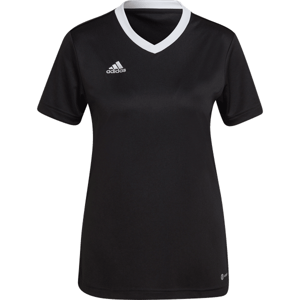 Adidas Entrada 22 Shirt Korte Mouw Dames - Zwart