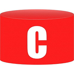 Select + C Aanvoerdersband - Rood / Wit