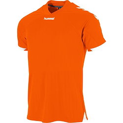 Hummel Fyn Shirt Korte Mouw Kinderen - Oranje / Wit