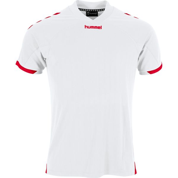 Hummel Fyn Shirt Korte Mouw Kinderen - Wit / Rood