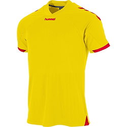 Hummel Fyn Shirt Korte Mouw Heren - Geel / Rood