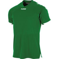 Voorvertoning: Hummel Fyn Shirt Korte Mouw Heren - Groen / Wit