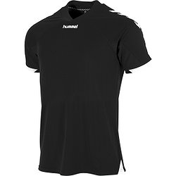 Hummel Fyn Shirt Korte Mouw Heren - Zwart / Wit