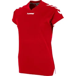 Hummel Fyn Maillot Manches Courtes Femmes - Rouge / Blanc