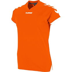 Hummel Fyn Maillot Manches Courtes Femmes - Orange / Blanc