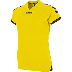 Hummel Fyn Shirt Korte Mouw Dames - Geel / Zwart
