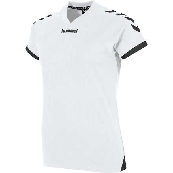 Hummel Fyn Shirt Korte Mouw Dames - Wit / Zwart