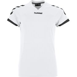 Voorvertoning: Hummel Fyn Shirt Korte Mouw Dames - Wit / Zwart