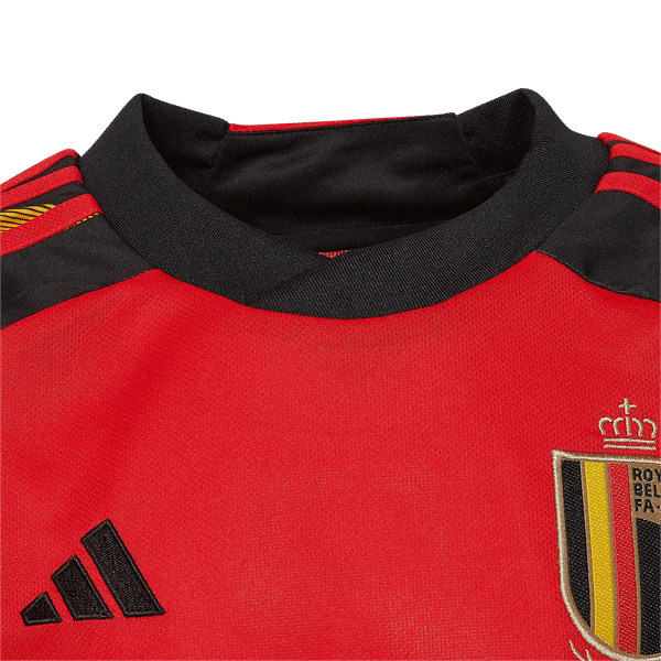 Adidas Belgique Maillot Domicile 2022-2024 Enfants - Rouge / Noir