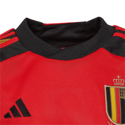 Présentation: Adidas Belgique Maillot Domicile 2022-2024 Enfants - Rouge / Noir
