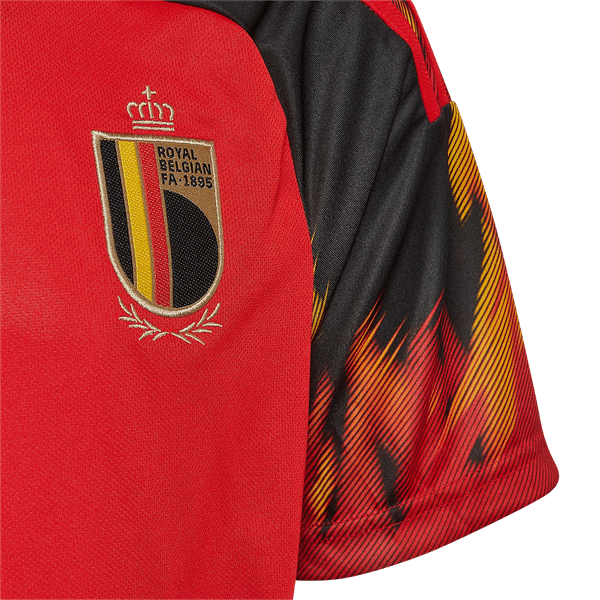 Adidas Belgique Maillot Domicile 2022-2024 Enfants - Rouge / Noir