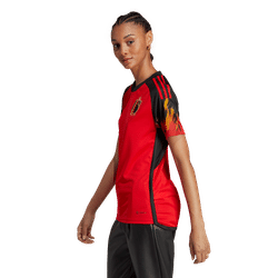 Présentation: Adidas Belgique Maillot Domicile 2022-2024 Femmes - Rouge / Noir