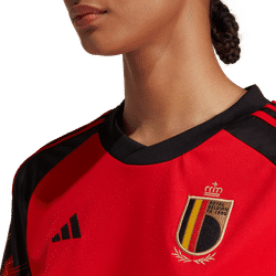 Présentation: Adidas Belgique Maillot Domicile 2022-2024 Femmes - Rouge / Noir