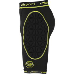 Voorvertoning: Uhlsport Bionikframe Padded Shorts Heren - Zwart / Fluogeel
