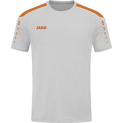Jako Power Shirt Korte Mouw Heren - Zachtgrijs / Fluo Oranje