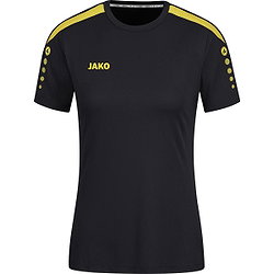 Jako Power Shirt Korte Mouw Dames - Zwart / Geel