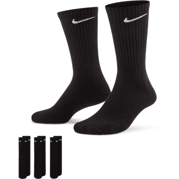 baas Geldschieter ademen Nike Everyday 3 Paar Sportsokken | Zwart | Teamswear