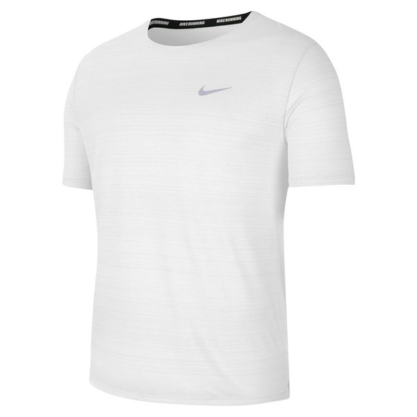 Odysseus Kolonel En Nike Dri-Fit Miler Hardloopshirt voor Heren | Wit | Teamswear