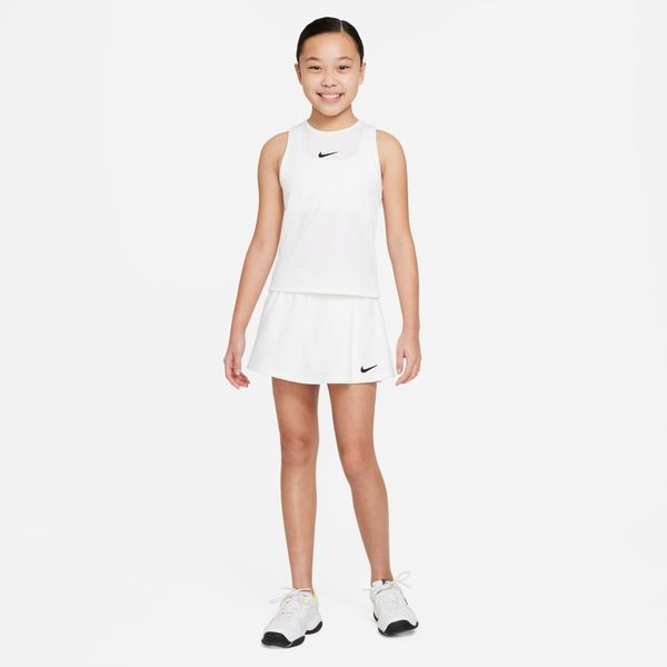 Touhou Humoristisch Wonder Nike Dri-Fit Victory Flouncy Tennisrokje voor Kinderen | Wit | Teamswear