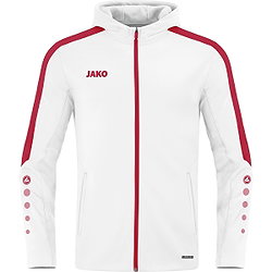 Jako Power Sweat À Capuche Hommes - Blanc / Rouge