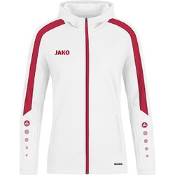 Jako Power Hoodie Damen - Weiß / Rot