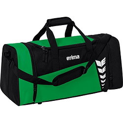 Erima Six Wings (Large) Sac De Sport Avec Poches Latérales - Noir / Emeraude