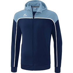 Erima Change Veste D'entraînement À Capuche Enfants - New Navy / Faded Denim / Blanc