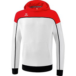 Erima Change Sweat À Capuche Enfants - Blanc / Rouge / Noir