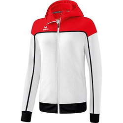 Erima Change Veste D'entraînement À Capuche Femmes - Blanc / Rouge / Noir