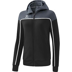 Erima Change Trainingsjack Met Capuchon Dames - Zwart / Slate Grey / Wit