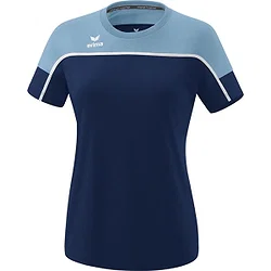 Erima Change T-Shirt Femmes - New Navy / Faded Denim / Blanc